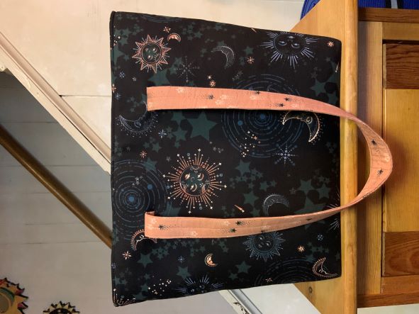 A Celestial-Styled Bag with Various Cosmic Patterns